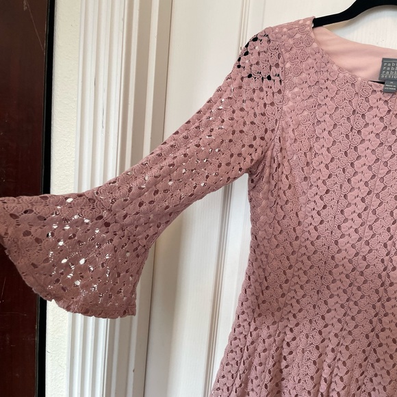 Gorgeous Fit n Flare Lantern Sleeve Lace Dress - Picture 3 of 8